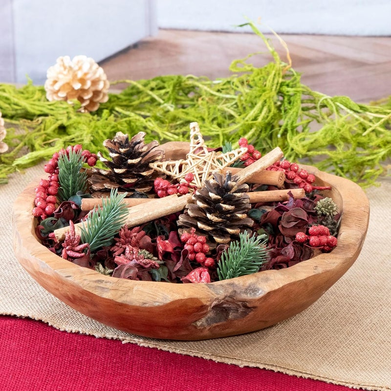 Naturally Cinnamon Fragrance Potpourri Bag Christmas Holiday Home Décor | Floral Petals Vase & Bowl Filler Decoration (Holiday Red) - Image 5